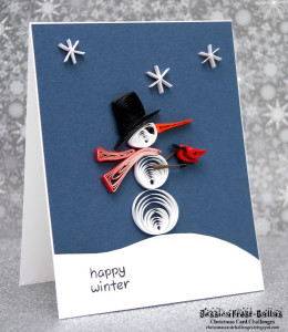 Christmas Card Challenges #11: Snowman - all the sparkle