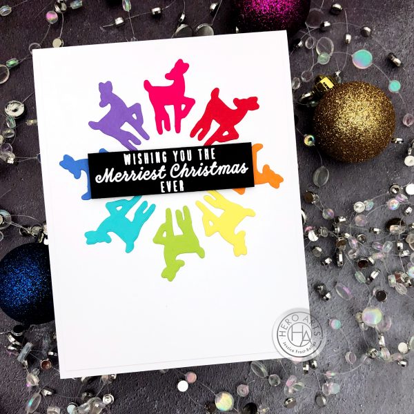 Rainbow Christmas Cards with Cardstock by Jessica Frost-Ballas for Hero Arts